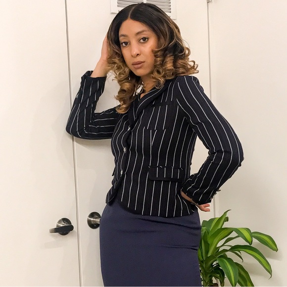 Forever 21 striped blazer Sz small - Picture 2 of 7